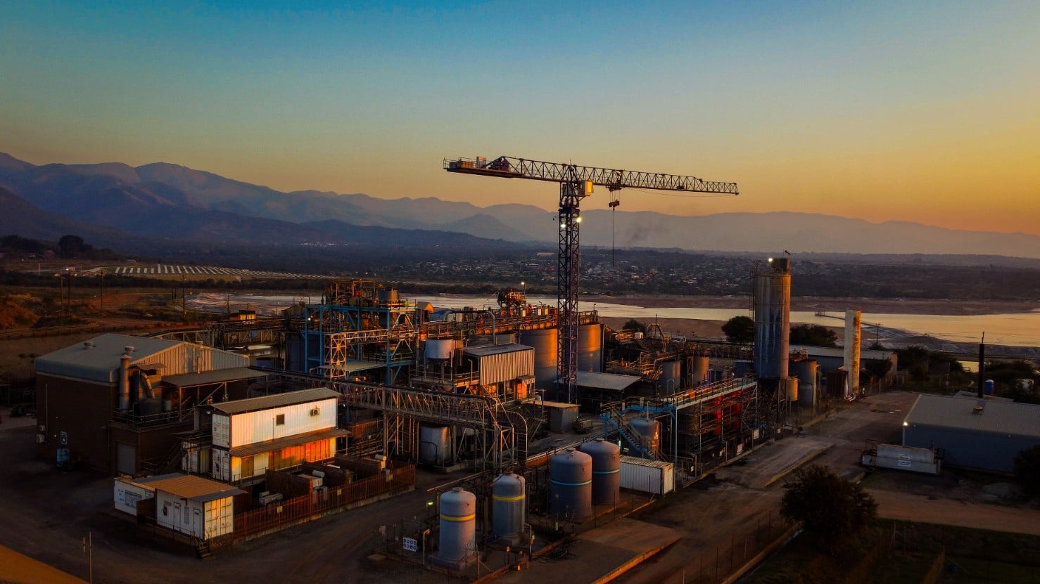 barberton mine operation at dusk