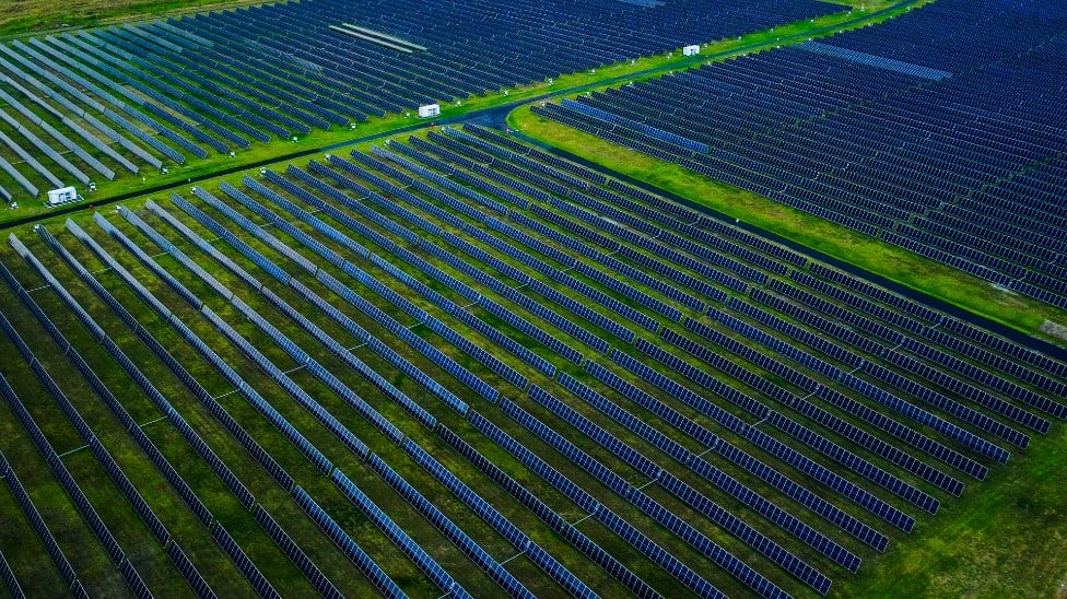 barberton solar panel rows